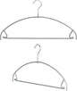 Mawa by Reston Lloyd Euro Ultra Light/Thin Series, Non-Slip Space Saving Clothes Hanger with Bar & Hook for Pants and Skirts, Style 42/PTU, Set of 2, Silver