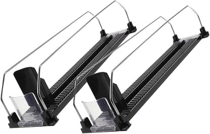 MERRYHAPY 2pcs Plastic Beverage Dispenser Stand Pusher Can Organizer for Refrigerator Easy Install Drink Pusher Fridge Accessory