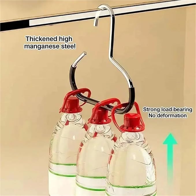 Hat Hanger 20Pcs Versatile Manganese Steel Round Hook Hat Hanger Storage Hook Scarf Towel Hanging Rack for Closet Door Wall(Black White)