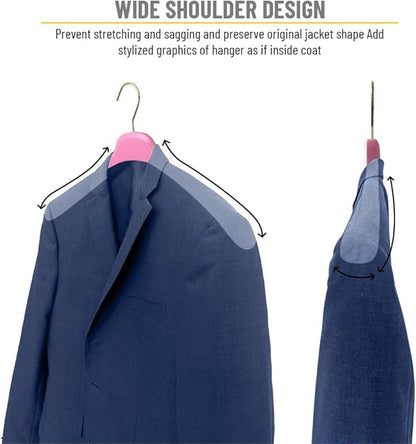 All Hung Up Hangers Plastic Coat Hangers, Clothes Hangers (Pink, 12pk)