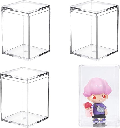 KissYou Acrylic Box Clear Box with Lid Transparent Square Cube Jewelry Storage Box Wedding Birthday Graduatio Party Decorations Boxes