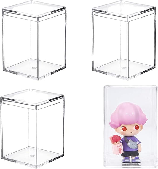 KissYou Acrylic Box Clear Box with Lid Transparent Square Cube Jewelry Storage Box Wedding Birthday Graduatio Party Decorations Boxes