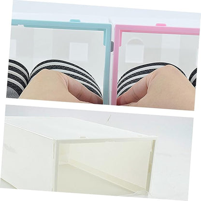 Outanaya 6pcs Door Shoe Organizer Thickened Plastic Storage Bins Shoe Boxes Storage Box Container Closet Organizers