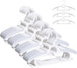 Baby Hangers,20pack Grey Kids Clothes Hanger Plastic, 11-14" Adjustable Bulk Perchas for Newborn, Non-Slip Children Outfit Bear Hanger for Girl Boy Toddler Infant Nursery