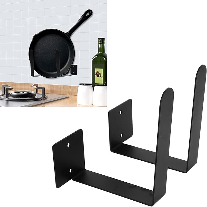 10kg Cutting Board Holder Wall Mount, Iron Cutting Board Wall Holder with Screws, Space Saving Pot Cutting Tool Holder for Organizing Pans, Lids, Baking Trays