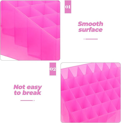 Cabilock Lipstick Storage Box 40 Slots Cosmetic Holder Dustproof Makeup Palette Organizer Makeup Shelf