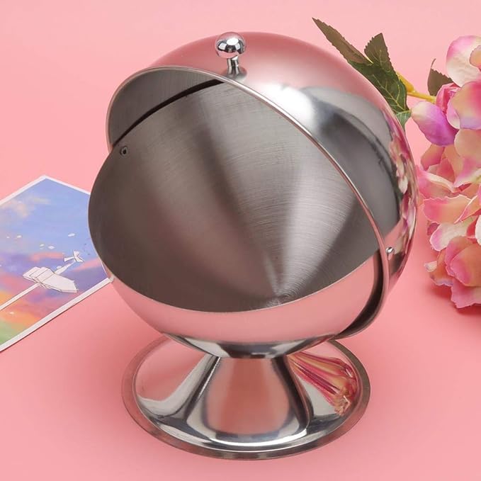 Fdit Stainless Steel Condiment Seasoning Jar Box with Swivel Cover Salt Sugar Container for Kitchen Cooking Tools