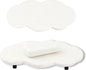 Water Absorbing Stone Tray Cute Cloud Shape, Instant Drying Sink Diatomite Coasters for Bathroom & Kitchen Counter Organizers, Dish Soap Dispenser Sponge Holder, 8 * 4inch, 2 Pcs (White)