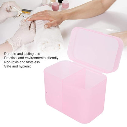 Dioche 2 Grids Nail Storage Box Nail Polish Remover Pad Storage Container Cosmetic Storage Box Organizer Holder Cotton Film Box for Nail Tools, Cosmetics And Crafts Storage Boxes()