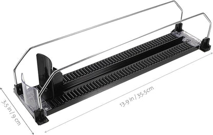 Hemobllo Beverage Can Dispenser Rack Automatic Vending Machine Pusher Tray Rack Soda Can Organizer Beverage Can Rack Pull Out Cabinet Shelf