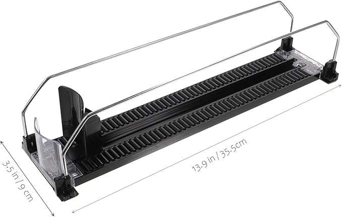 iplusmile Drink Organizer for Fridge - Self-Pushing Soda Can Dispenser Refrigerator Bottle Organizer Beverage Storage for Refrigerator Pantry Vending Machine (14inch)