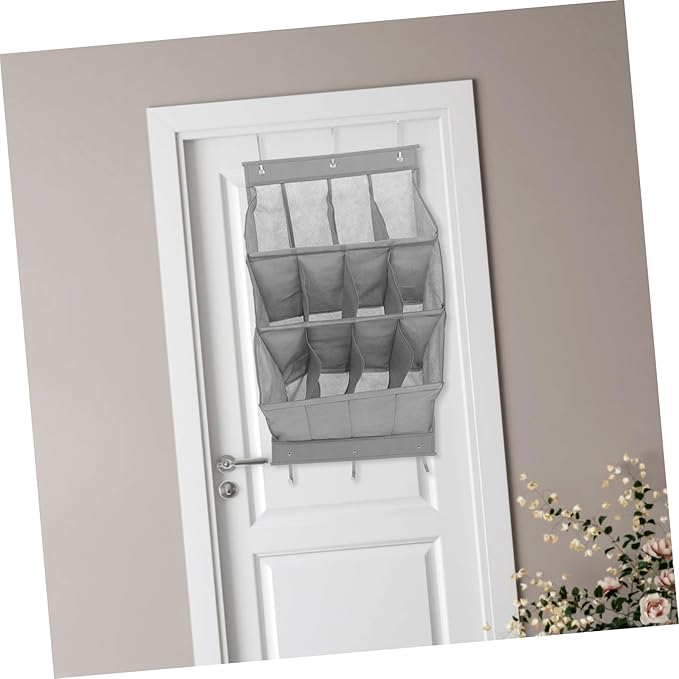 IMIKEYA Door Hanging Shoe Rack Space Saving Storage Organizer for Sneakers Sandals Boots Tool Installation Over Door for Entryway Bathroom Laundry Room