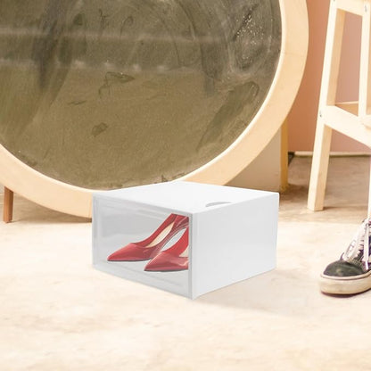 BESPORTBLE Pp Plastic Shoe Storage Box 33.5x24.5x17.5cm Stackable Sneaker Organizer for Home Closet Footwear Storage