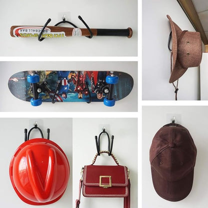Baseball cap Rack, Mini Hat Rack Wall Mount Hat Holder Hat Storage Rack to Display Your Hat on The Wall - No drilling, No installation tool required , Stick-On, Strong Self-adhesive（hold up to 15 Lb.）