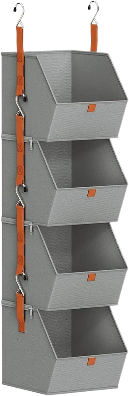Over The Door Storage Organizer – Hanging Closet Rack, Multi-Pocket Fabric Holder, Durable Lightweight Design (Space Saving Efficient Solution) | Bedroom Bathroom Kitchen Accessory For Shoes Scarves H