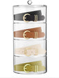 4-Layer Acrylic Belt Organizer – Transparent Closet & Drawer Storage Box for Belts, Jewelry, Watches, and Accessories