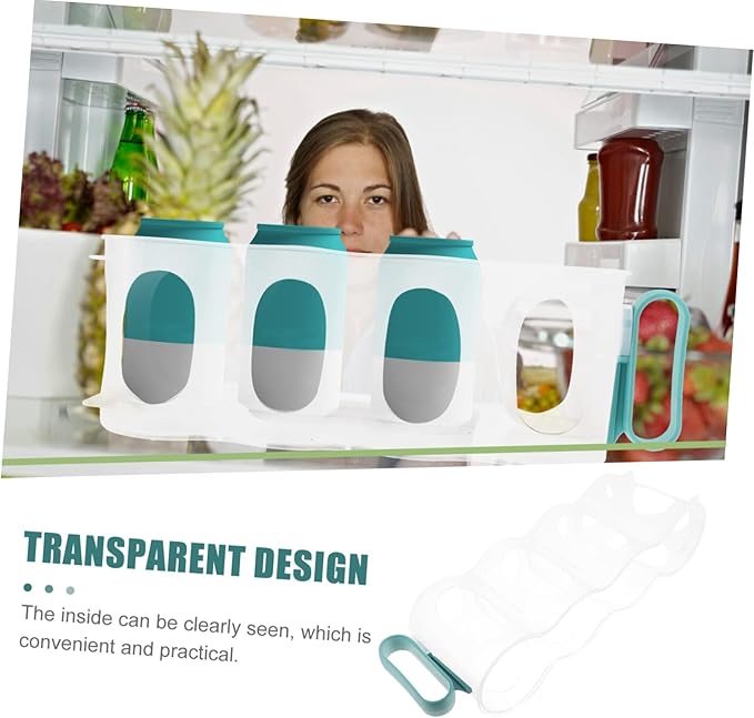 PRETYZOOM Refrigerator Soda Can Organizer Beverage Beer Dispenser Freezer Holder Multi-Purpose Storage Bins Elegant Design