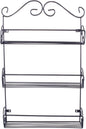 DII Farmhouse Vintage Decorative Metal Pantry Spice Rack Organizer, 11Lx2.6Wx18H, 3 Tier Spice Rack - Rustic