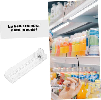 PRETYZOOM Fridge Organizer for Drinks Dual-sided Automatic Display Holder for Retail Efficient Soda Can Dispenser for Pantry and Refrigerator Compact Beverage Showcase for Enhanced