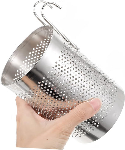 Stainless Steel Hanging Chopstick Holder Kitchen Cutlery Drying Rack Utensil Organizer with Mesh Drainage for Countertop Storage 5.82X3.54X3.54 Inches