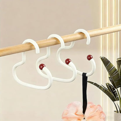 6PCS Bra Hanger for Thick Plastic Closet, Tank Top Organizer 6 Heart Hooks Capacity Space Saving Hanger Closet Organizers and Storage for Tank Top, Hats, Scarf etc. (White Heart,6)