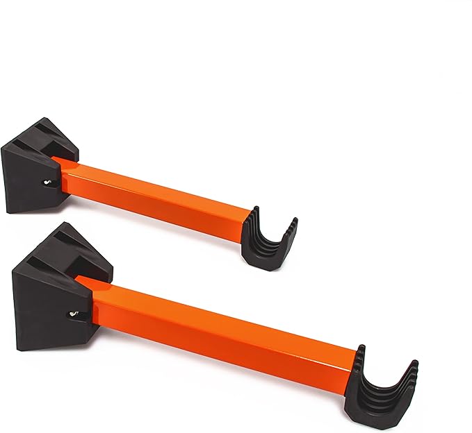 Relaxdays Wall Foldable Bicycle Hanging Racks Cycle Storage (Pack of 2) -Orange