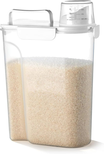 FrutPunch Rice Container,Rice Storage Container,5L,5.2Qt Tcereal Storage Container,Suitable for Home Kitchen Rice, Soybean Food Storage,Pet Food Storage Containers (5, Liters)