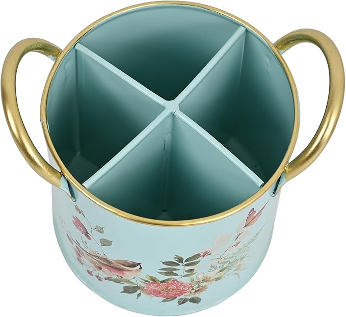 Z&Z ornamentorum Kitchen Utensil Holder for Kitchen Cunter Stylish kitchen Cooking Utensil Organizer Farmhouse Spatula Holder for Countertop (Green)