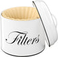 Coffee Filter Holder, Basket Storage Container for Counter, Black Small Bar Accessories for Coffee Bar Station(White)