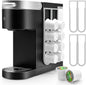 2Pcs Light Grey Coffee Pod Holder for Keurig K-Cup, Side Mount Storage Organizer, Wall Mount Design, Space Saving K cup holder, Perfect for Counters Small Space(2 Packs/for 16 K Cups)