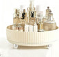 360°Rotating Organizer,Lazy Cosmetic Perfume Storage Organizer,Large-Capacity Round Display Box,Suitable for Bathroom Countertops,Dressers (Cream White)