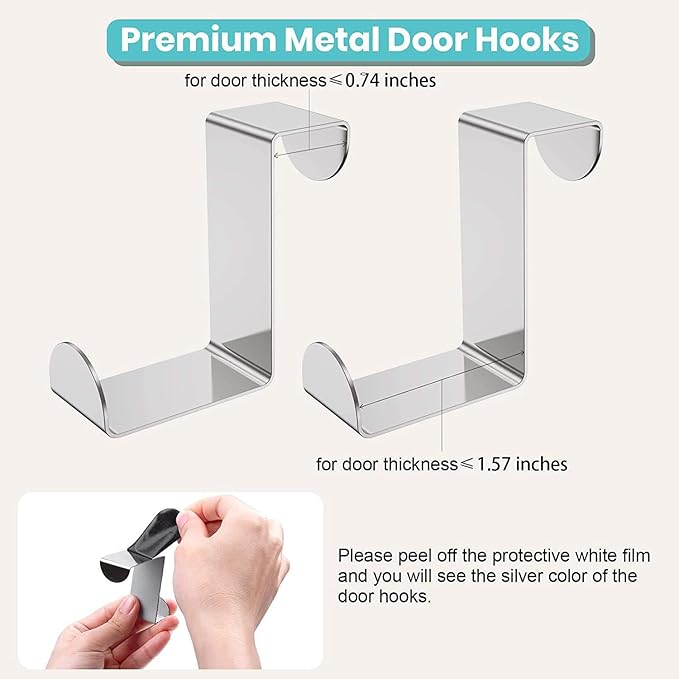 Hat Organizer for Baseball Caps, Hat Storage Display Holder, Stainless Steel Hat Rack for Over The Door, Hat Hanger Hold up to 20 Hats for Closet Door and Bedroom (1 PCS)