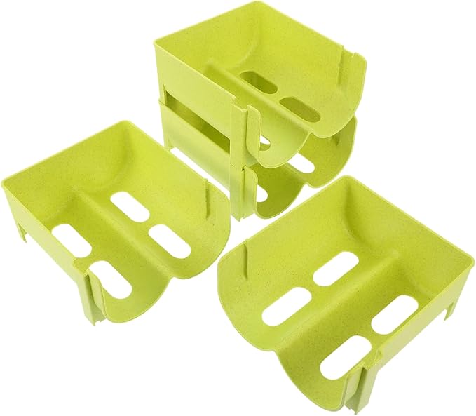 4pcs Unique Design Can Organizer Stackable Wine Bottle Holder Corner Storage Rack for Pantry Kitchen