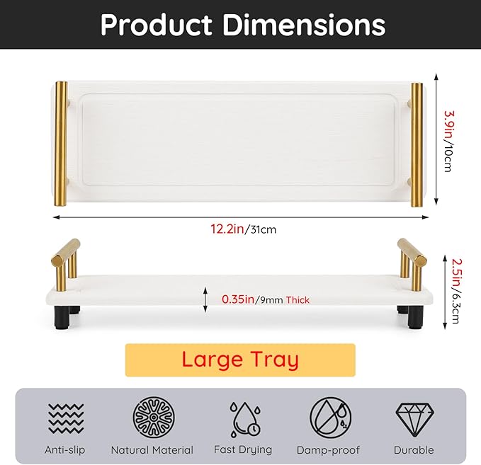Segbeauty Stone Drying Tray, Water Absorbing Diatomite Tray with Handle for Sink, Kitchen Sink Organizer, Bathroom Soap Holder, Small