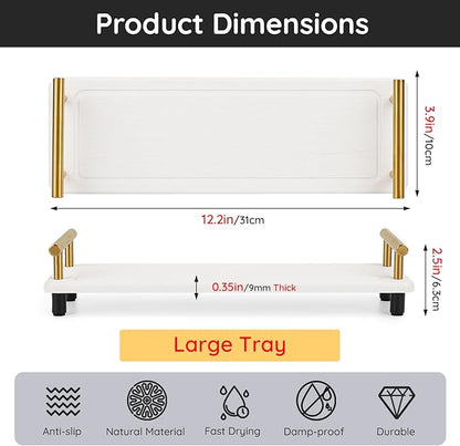 Segbeauty Stone Drying Tray, Water Absorbing Diatomite Tray with Handle for Sink, Kitchen Sink Organizer, Bathroom Soap Holder, Small
