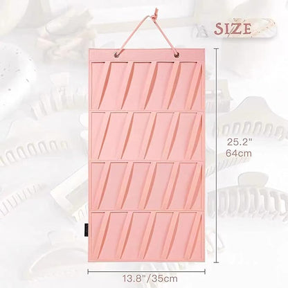 Claw Clip Organizer Stand Pink Hanging Hair Claw Clips Organizer Gifts for Girls Pack of 1 180g 25"