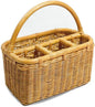The Basket Lady Wicker Utensil Caddy, One Size, Sandstone