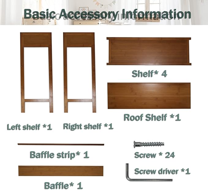 latifolia Bamboo Shoe Rack, 5-Tier Shoe Rack Organizer for Entryway, Living Room(Brown, 39.40''L)