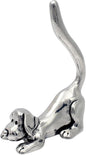 Dog Stretching Ring Holder (Pewter) Yoga Pose