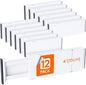 Lifewit 12 Pack 4" High Drawer Dividers 28-43.5cm/11-17" Adjustable Drawer Organizer for Clothes/Utensils, Expandable Drawer Separator in Dresser/Kitchen/Bedroom/Office Organization & Storage White