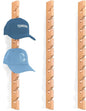 Solid Wood Hat Rack for Wall (3 Pack) - 30 Baseball Cap Organizer - Premium Beech Hat Holder & Vertical Display - Heavy Duty Hat Hangers for Closet, Door, Mens Room Decor (Natural)
