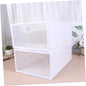 6pcs Transparent Shoe Storage Box Material Drawer Type Organizer for High Heels Sneakers and Boots for Entryway and Closet Storage
