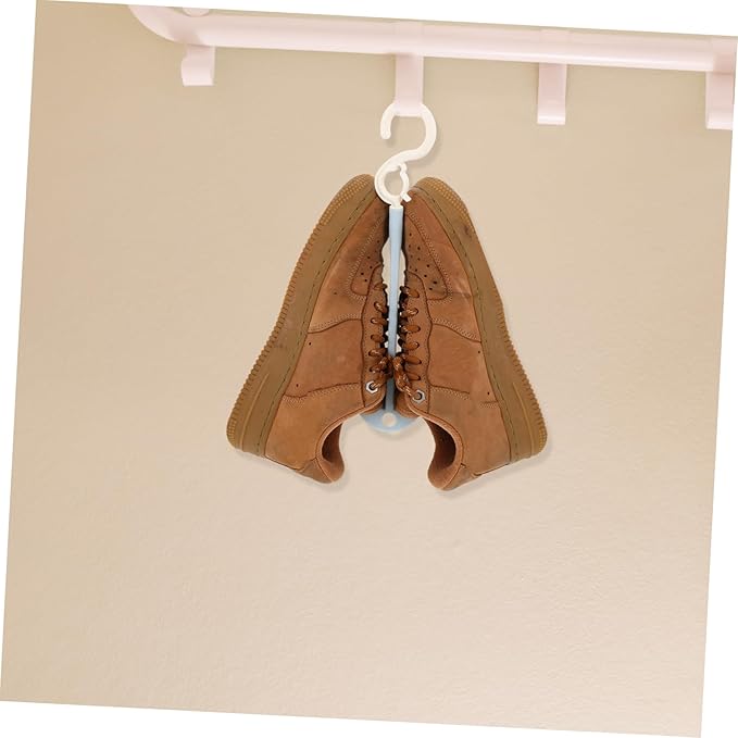 Ciieeo 4pcs Portable Plastic Shoe Drying Rack Hooks Space-Saving Organizer for Home Slippers and Hanging Design for Efficient Footwear Drying