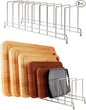 YQh 2 pieces，Kitchen Cabinet Organizer Rack for Cutting Boards, Bakeware, and Pan Storage, Stainless Steel