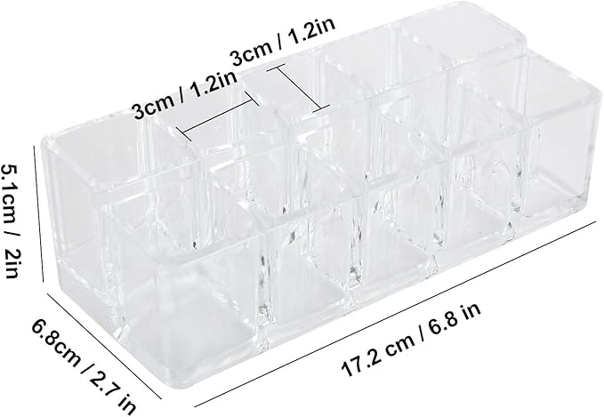 Lipstick Holder, 10 Slots Acrylic Lipstick Organizer, Lipstick Holder Case Display RackStand Cosmetic Makeup Organizer, Lipgloss Organizer, Makeup Holder Storage Display