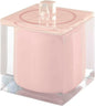 Izod - Covered Jar, Resin Countertop Accessories, Dorm Room Essentials, Perfect for Bathroom or Vanity (Marina Collection, Pink)