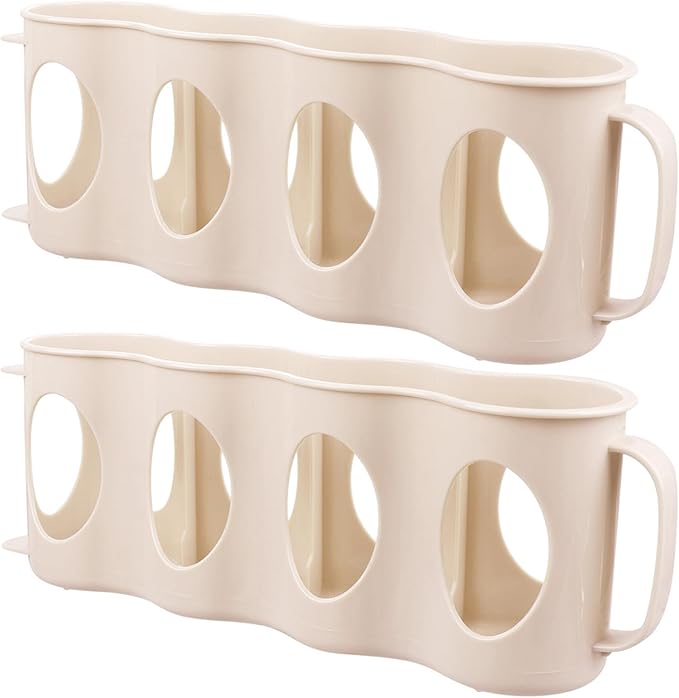 Unomor 4 Section Hand Pull Type can Organizer for Refrigerator Beverage can Storage Box Plastic Fridge Accessories Soda Organizer Kitchen Countertop Storage