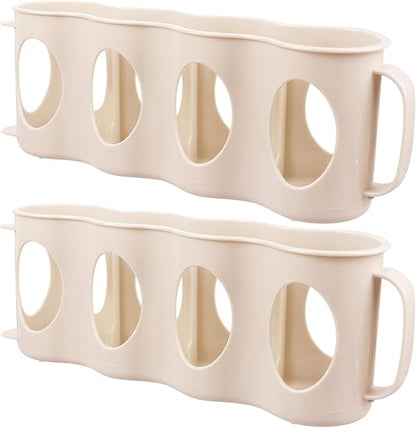 Unomor 4 Section Hand Pull Type can Organizer for Refrigerator Beverage can Storage Box Plastic Fridge Accessories Soda Organizer Kitchen Countertop Storage