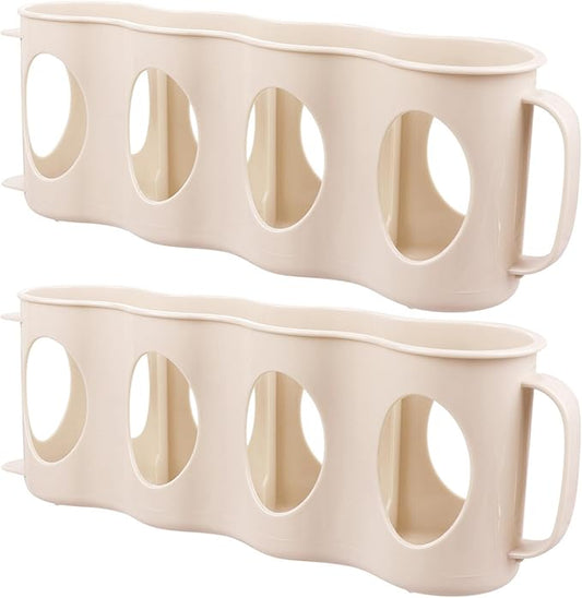 Unomor 4 Section Hand Pull Type can Organizer for Refrigerator Beverage can Storage Box Plastic Fridge Accessories Soda Organizer Kitchen Countertop Storage