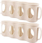 Unomor 4 Section Hand Pull Type can Organizer for Refrigerator Beverage can Storage Box Plastic Fridge Accessories Soda Organizer Kitchen Countertop Storage